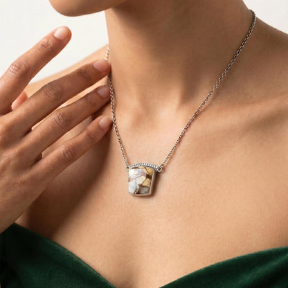 Red Creek Jasper Necklace – Sterling Silver Chain, OOAK Stone
