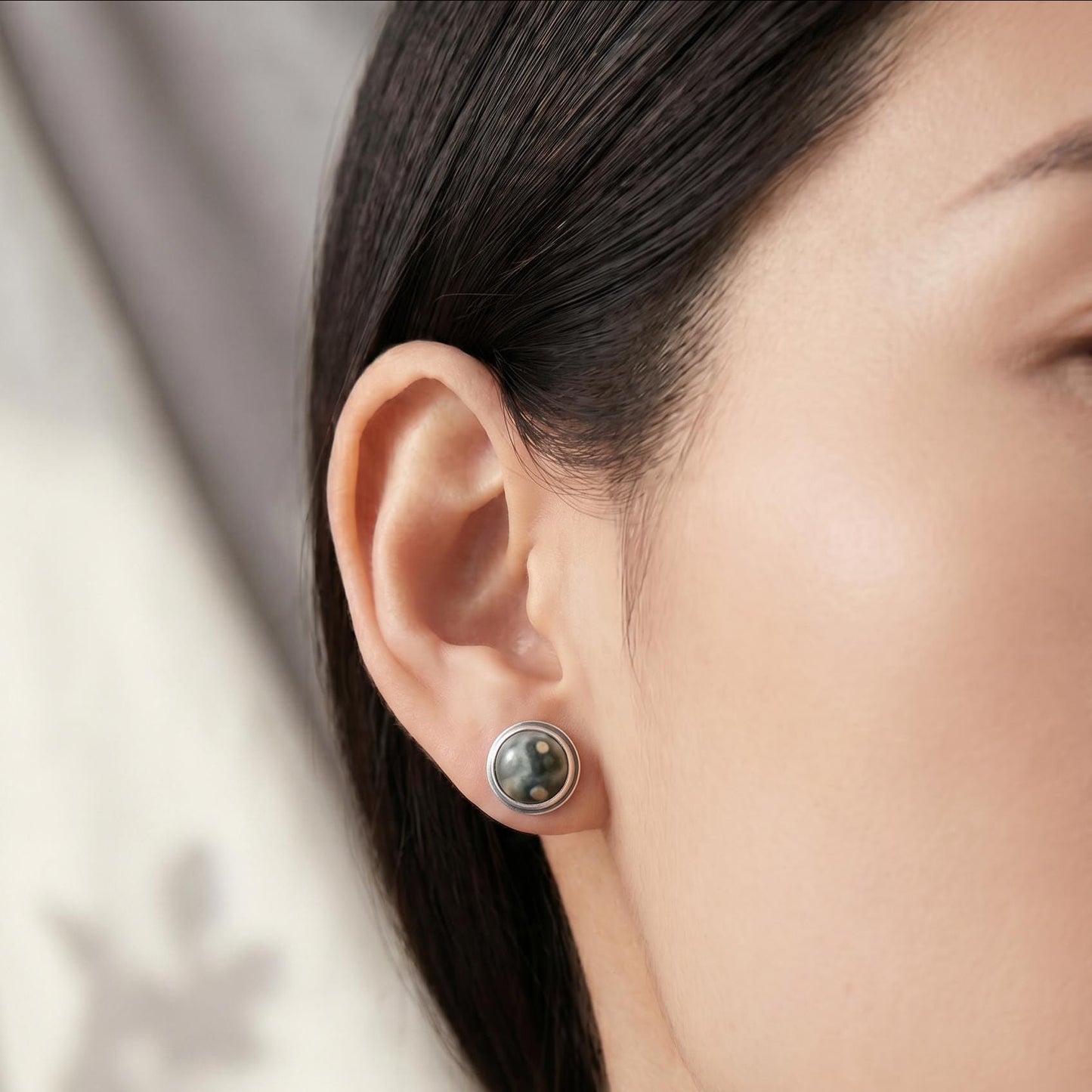 Choose Your Pair - Ocean Jasper Sterling Silver Studs - Silversmith Post Earrings