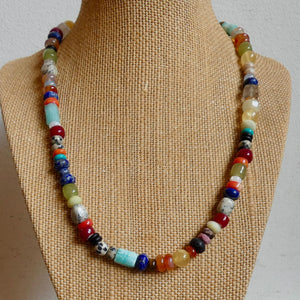 Color POP Gemstone Beaded Necklace - Sterling Silver Toggle Clasp