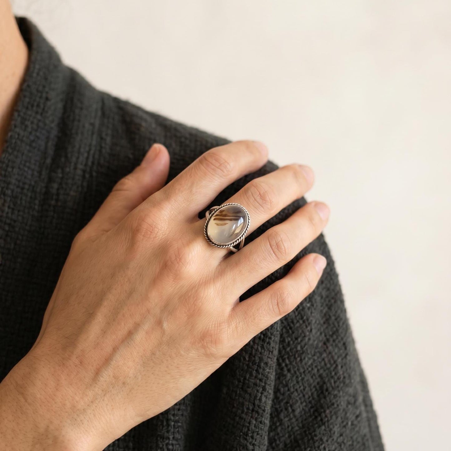 Custom Montana Agate Boho Ring - .925 Sterling Silver - Choose Your Stone