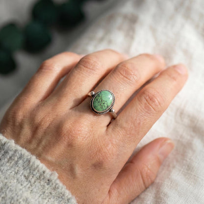 Sterling Silver Turquoise Lasso Ring – Boho Silversmith Jewelry
