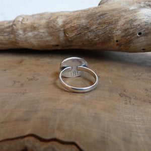 Nephrite Jade Ring - Green East West Oval Ring - Size 7