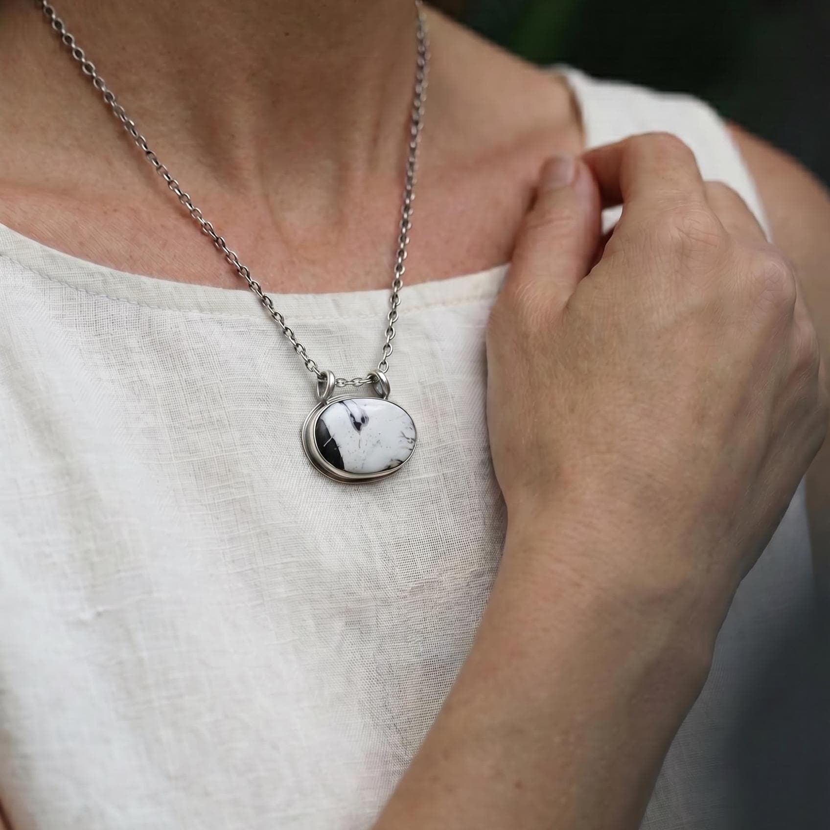 White Buffalo Pendant - Sterling Silver - White Buffalo Necklace