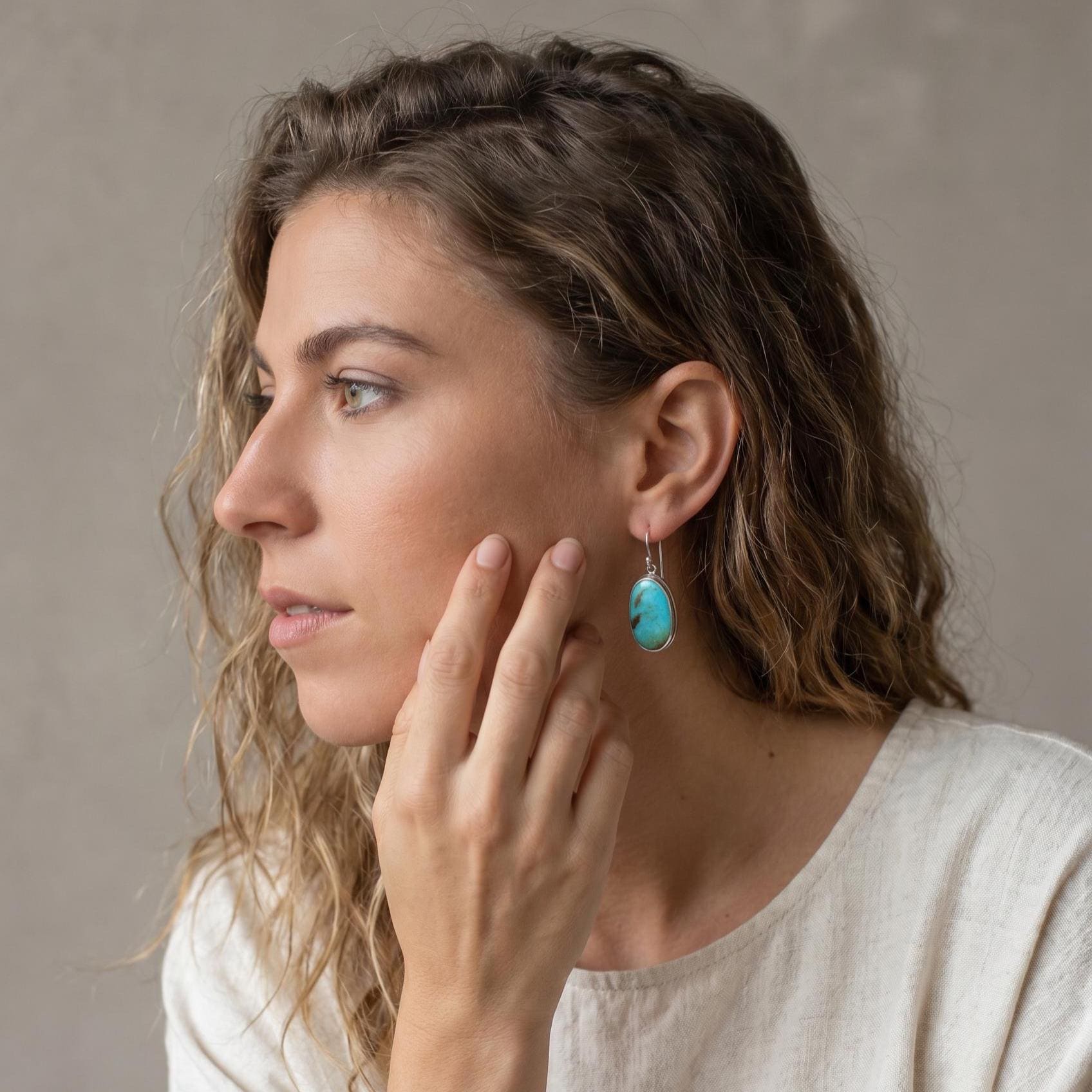 Royston Turquoise Earrings - Choose Your Earrings - .925 Sterling Silver - OOAK