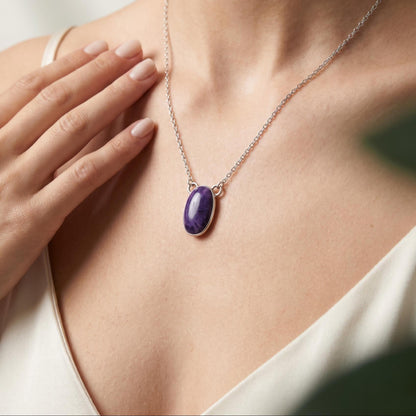 Tiffany Stone Necklace - Choose Your Pendant - Sterling Silver