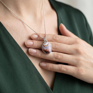 Crazy Lace Agate Pendant - Sterling Silver - Choose Your Stone