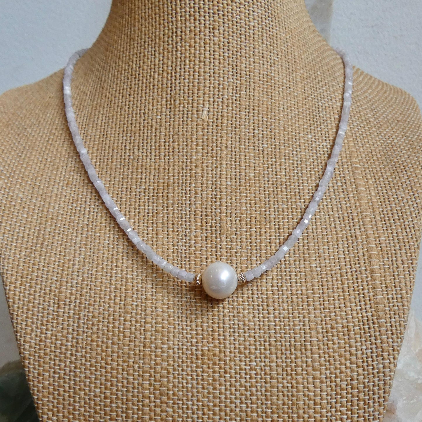 Pastel Pearl Choker - Apatite, Kunzite or Tanzanite - 14KT Gold Filled