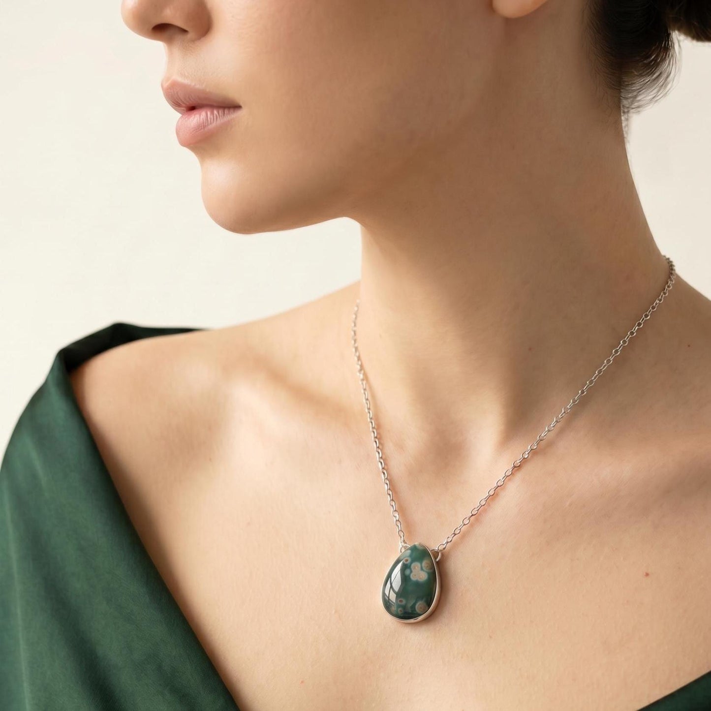 Ocean Jasper Pendant includes chain, Choose Your OOAK Necklace