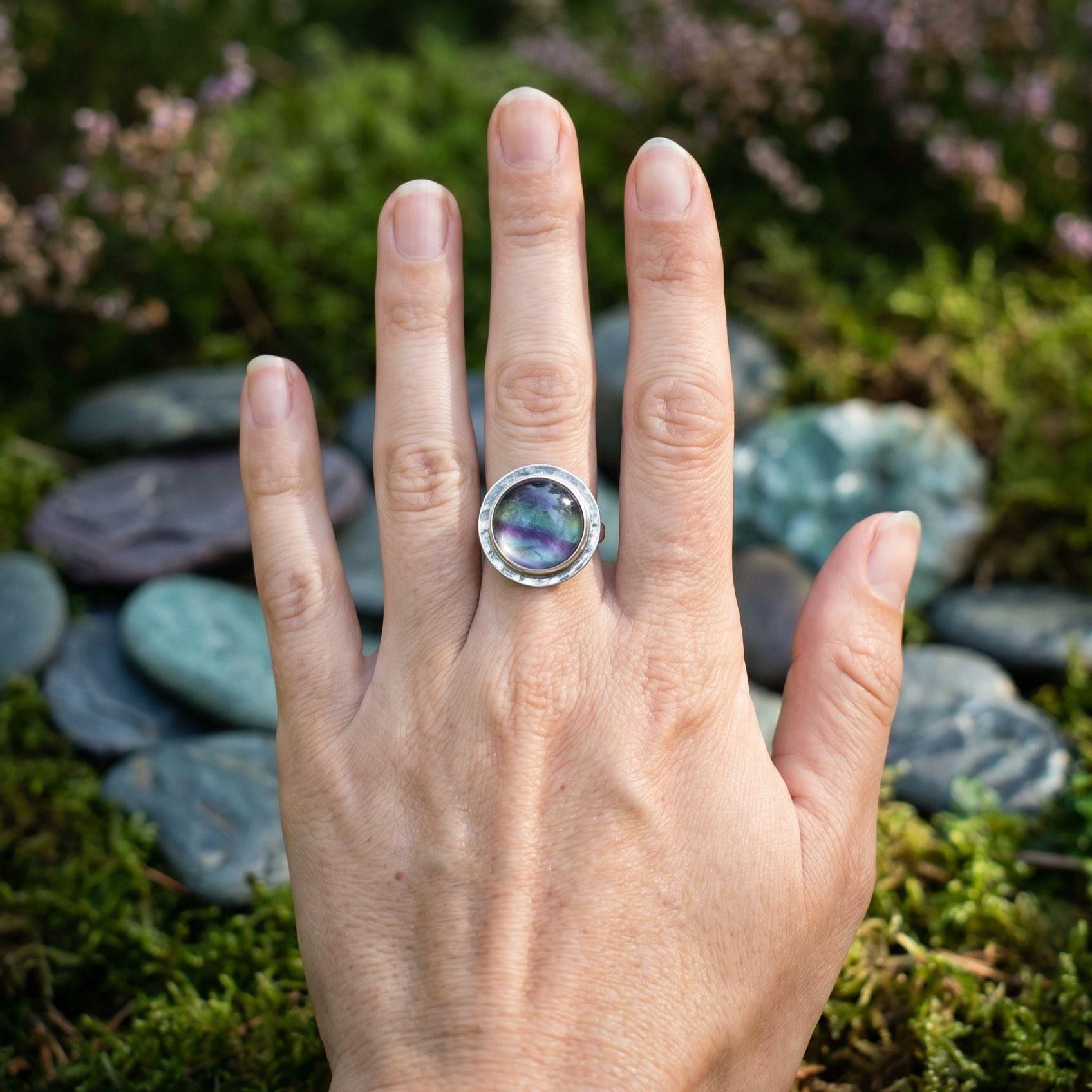 Rainbow Fluorite Ring – Choose Your Ring