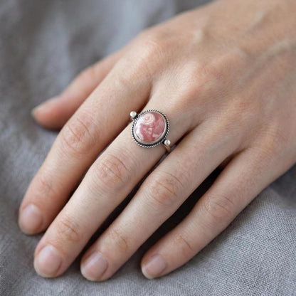 Custom Rhodochrosite Ring - Sterling Silver - Choose Your Stone