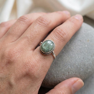 Green Kyanite Sterling Silver Ring – Handmade Silversmith Design