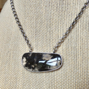 Choose your Montana Agate Pendant Necklace - Chunky Sterling Silver - Men's Pendant