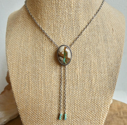 Choose your finished Royston Ribbon Turquoise Bolo Necklace – Sterling Silver
