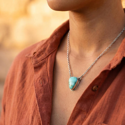 Sonoran Gold Necklace - Chunky Sterling Silver Chain Included - Unisex
