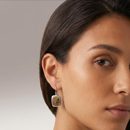 Red Creek Jasper Drop Earrings – Sterling Silver