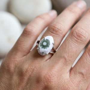 Ocean Jasper Ring - Choose your Stone - Sterling Silver Prong Setting - Silversmith