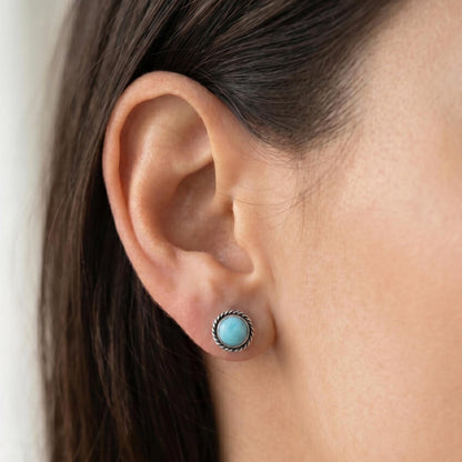 Amazonite Posts - Sterling Silver - Amazonite Stud Earrings