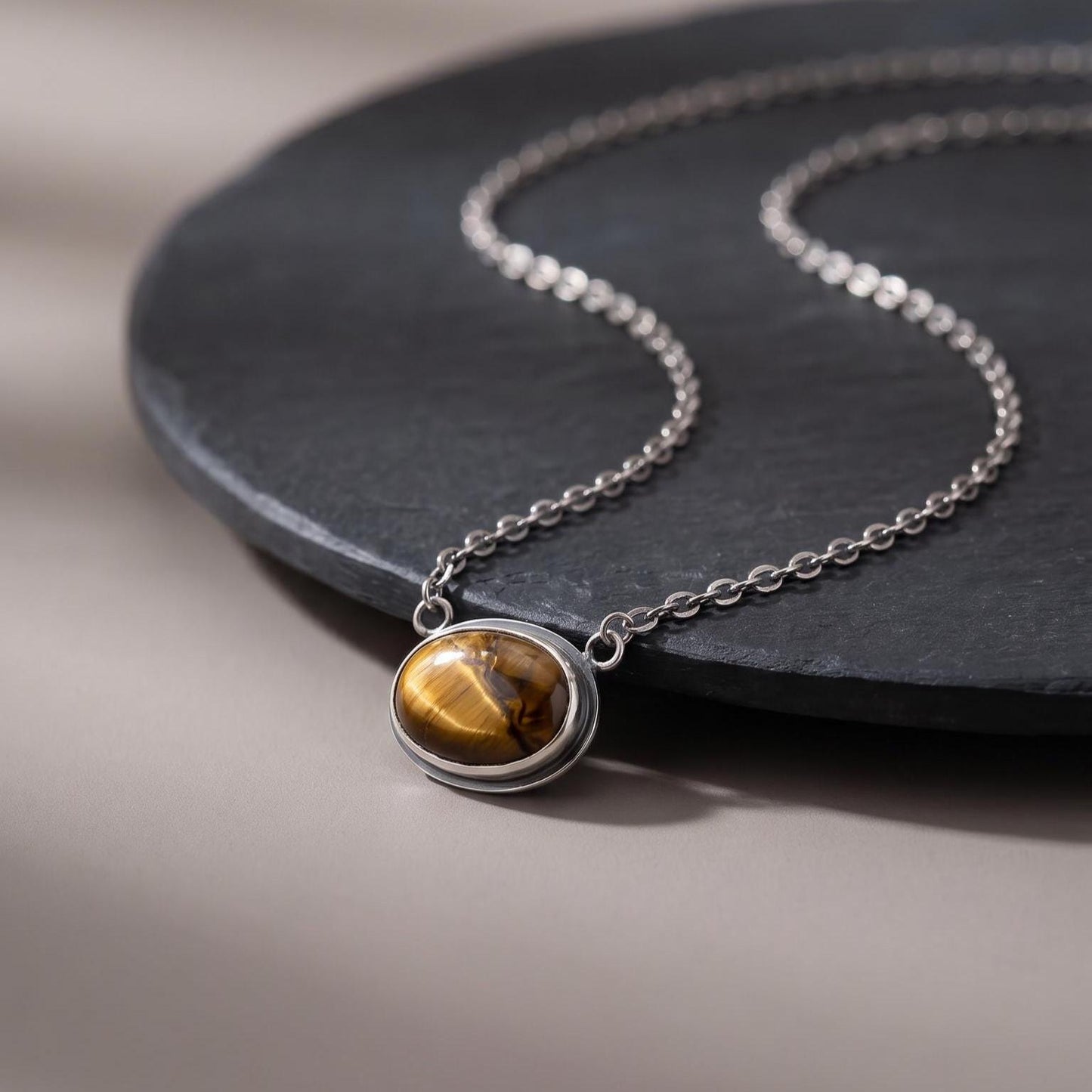 Pietersite Necklace - .925 Sterling Silver