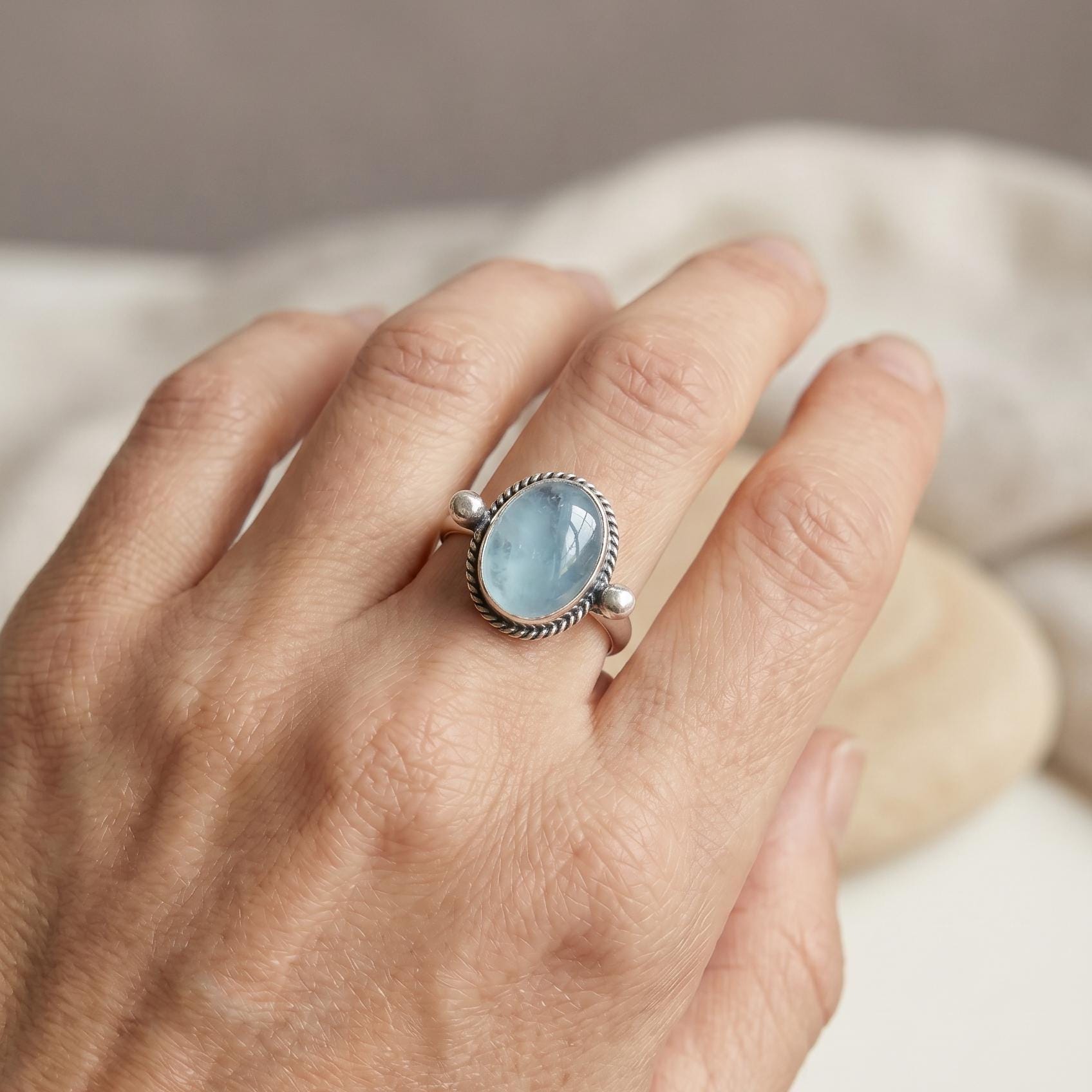 Custom Morganite Ring - Choose Your Beryl Stone - Sterling Silver