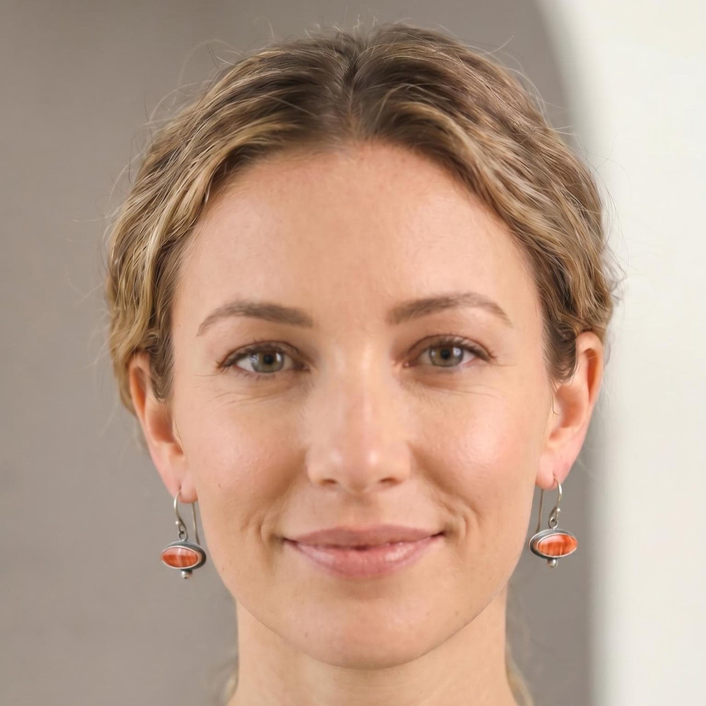 Spiny Oyster Drop Earrings – Orange Red Sterling Silver Dangles