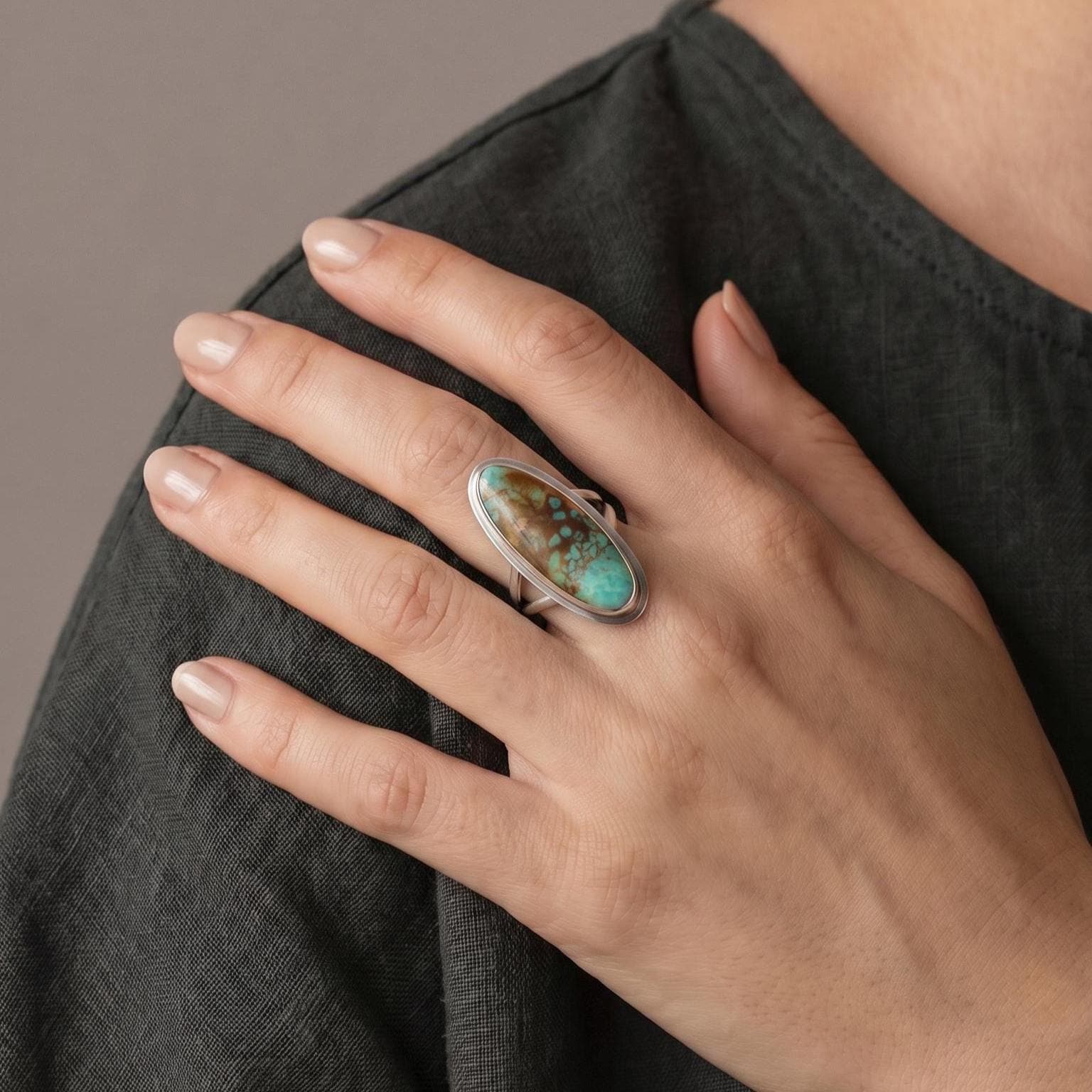Sterling Silver Royston Turquoise Ring - Nevada USA
