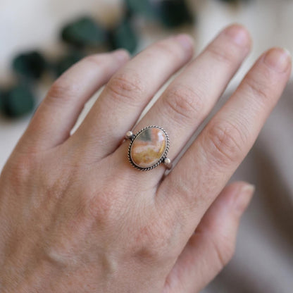 Ocean Jasper Statement Ring – Sterling Silver, Choose Your Stone