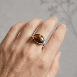 Sterling Silver Pietersite Ring – East West Oval Stone - Choose Your Stone