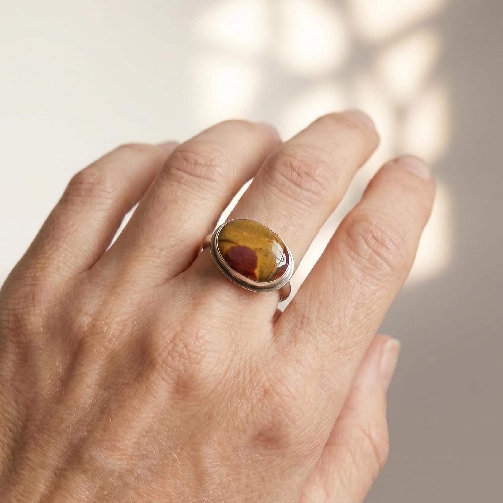 Custom Red Creek Jasper Ring - East-West Oval - Choose Your Stone