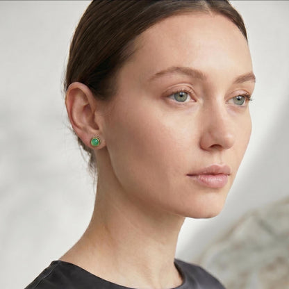 Jade Posts in 14 KT Gold