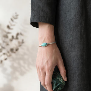 Turquoise Cuff Bracelet - Choose Your Stone - Sterling Silver - Custom Bracelet