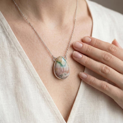 Ocean Jasper Pendant includes chain, Choose Your OOAK Necklace