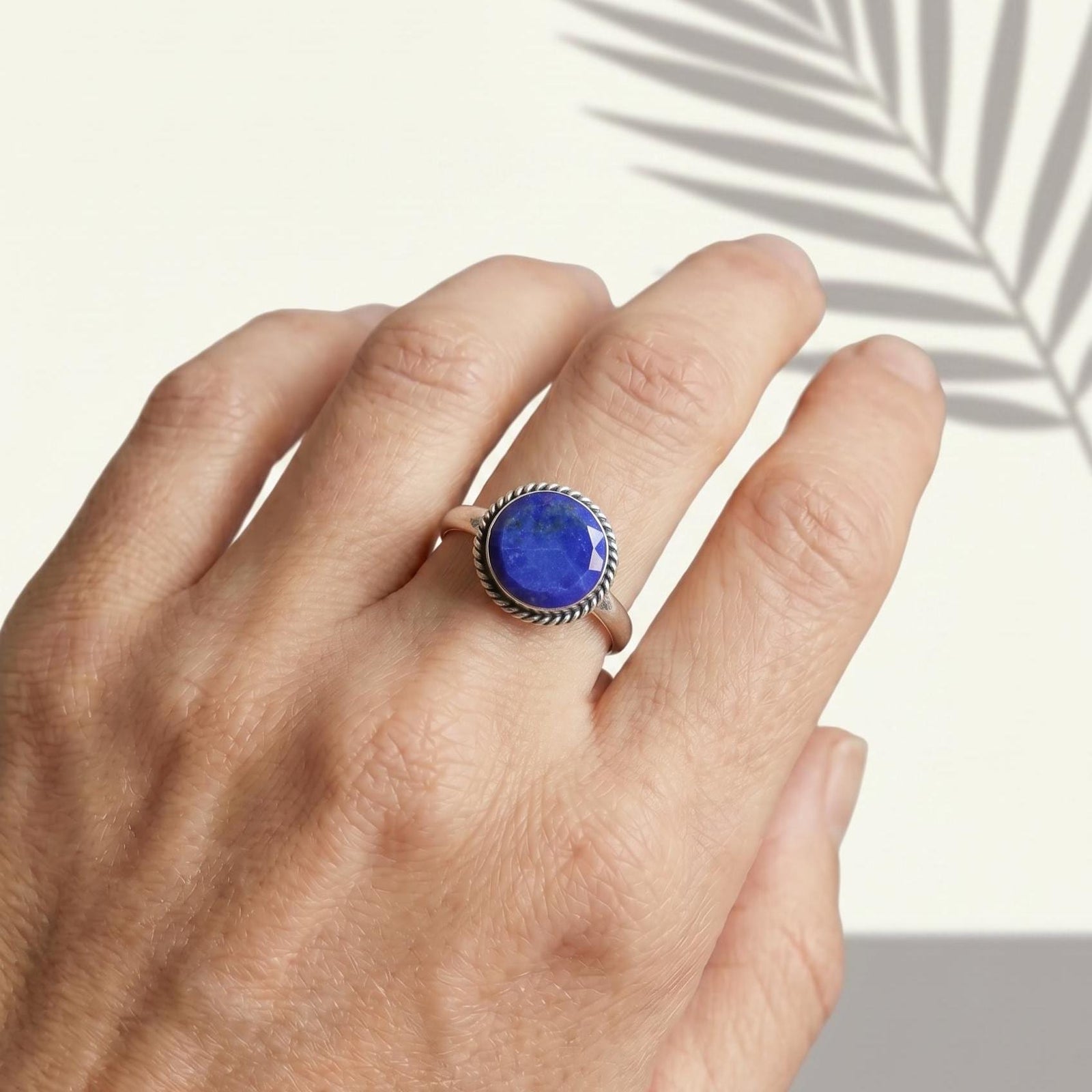 Blue Lapis Lazuli Sterling Silver Ring - Silversmith Jewelry