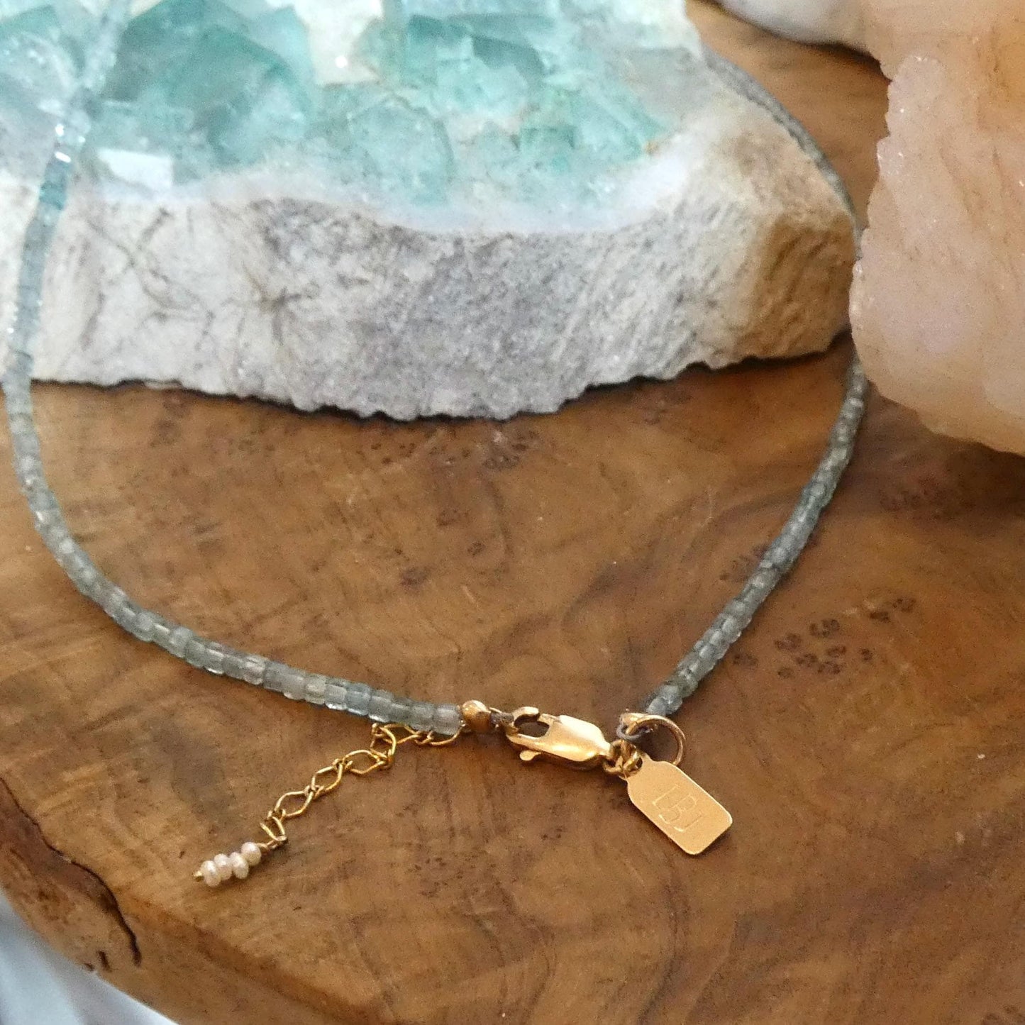 Pastel Pearl Choker - Apatite, Kunzite or Tanzanite - 14KT Gold Filled