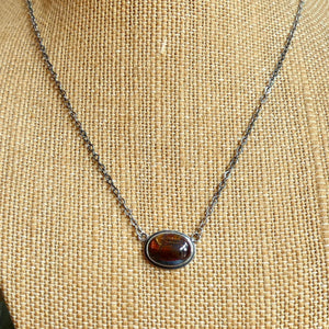 Pietersite Necklace - .925 Sterling Silver