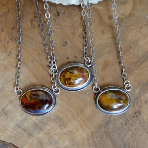 Pietersite Necklace - .925 Sterling Silver