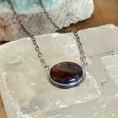 Pietersite Necklace - .925 Sterling Silver