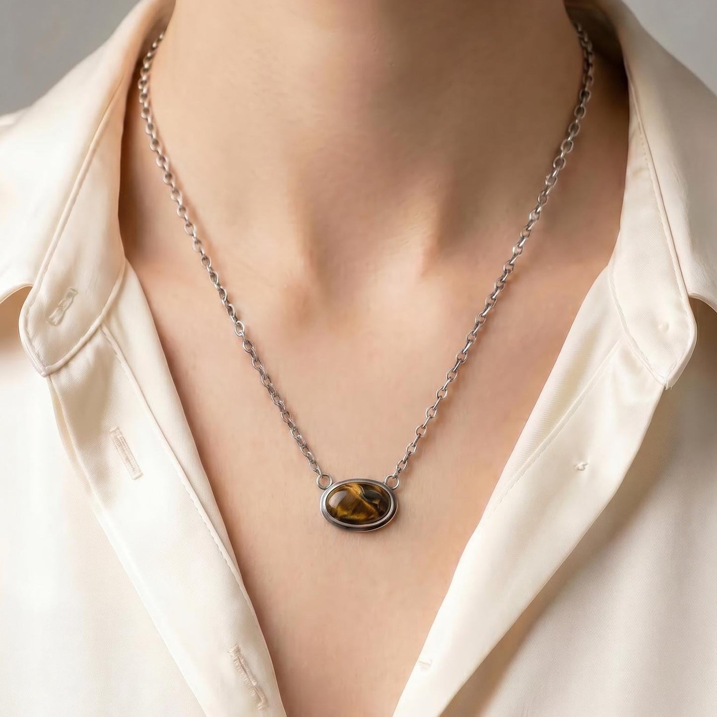 Pietersite Necklace - .925 Sterling Silver