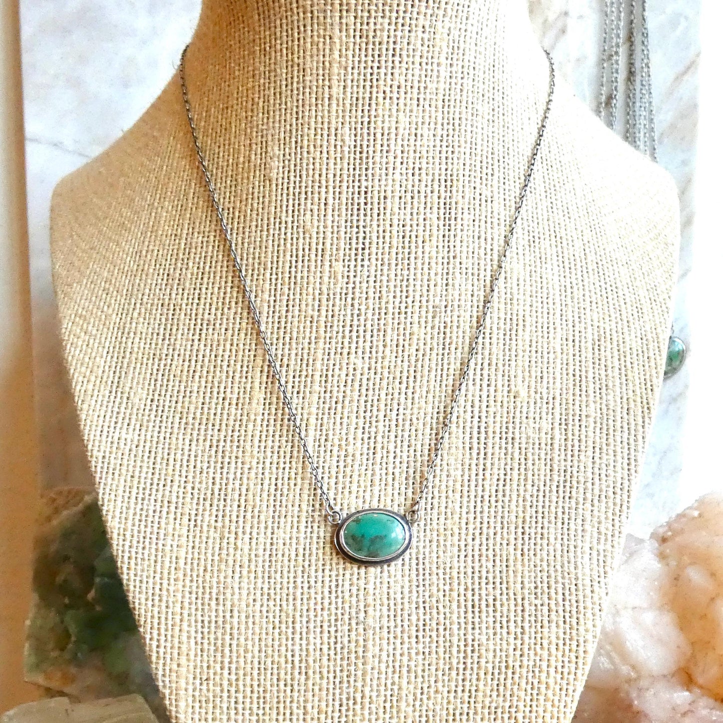 Choose Your Small Turquoise Pendant with Chain - Sterling Silver