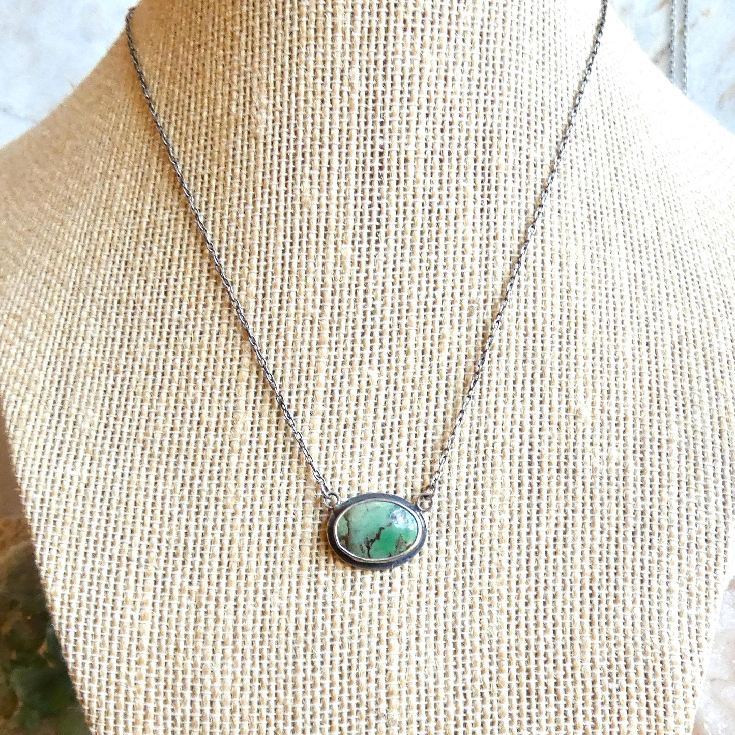Choose Your Small Turquoise Pendant with Chain - Sterling Silver