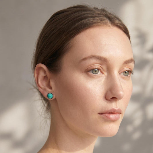 Amazonite Posts | Sterling Silver