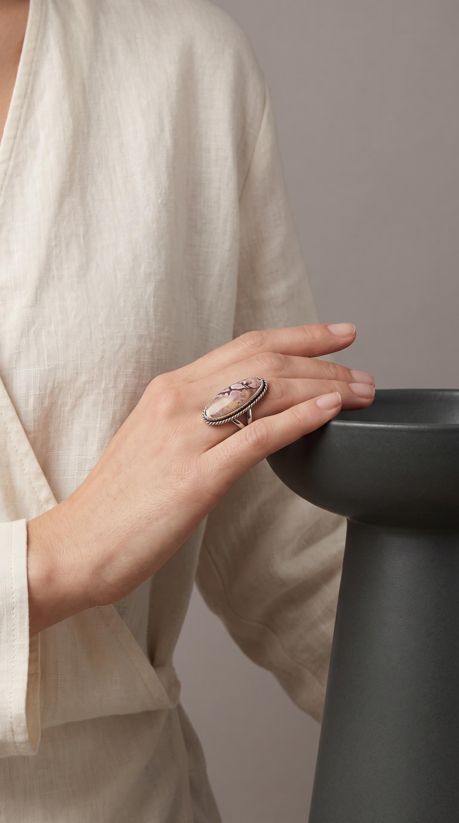 Sonora Jasper Boho Ring | Sterling Silver