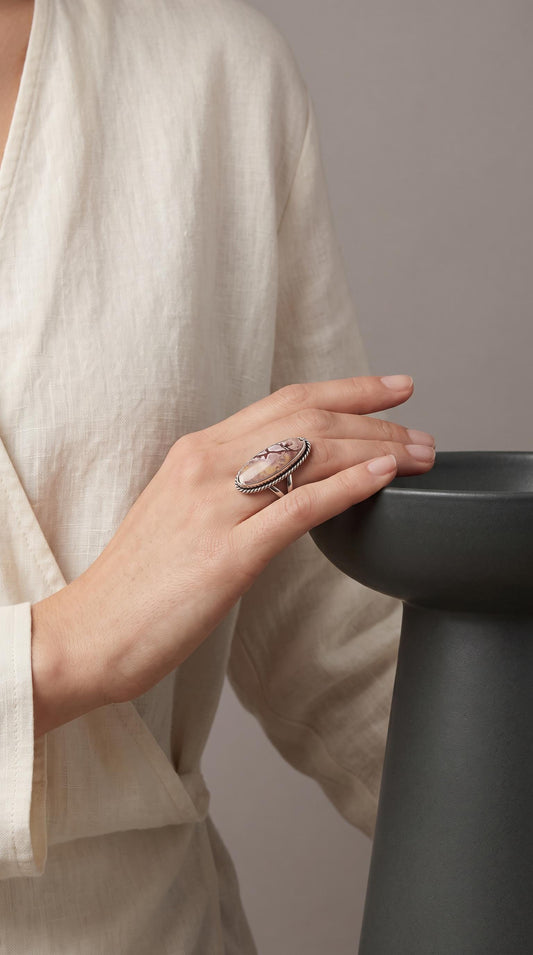 Sonora Jasper Boho Ring | Sterling Silver