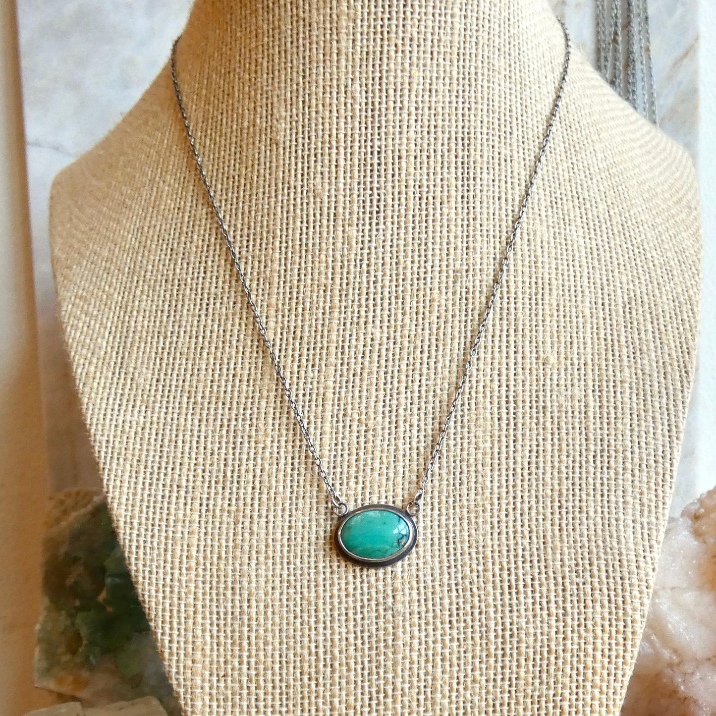 Choose Your Small Turquoise Pendant with Chain - Sterling Silver