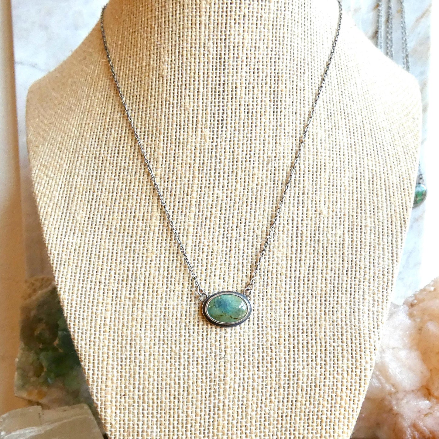 Choose Your Small Turquoise Pendant with Chain - Sterling Silver