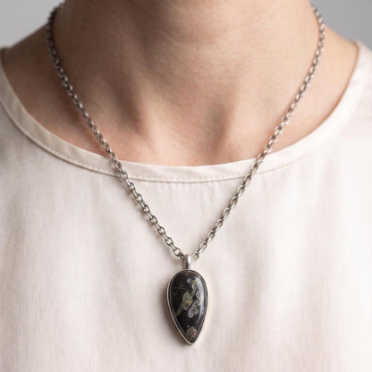 Fossil Jasper Charm Pendant - Sterling Silver - Choose your Pendant