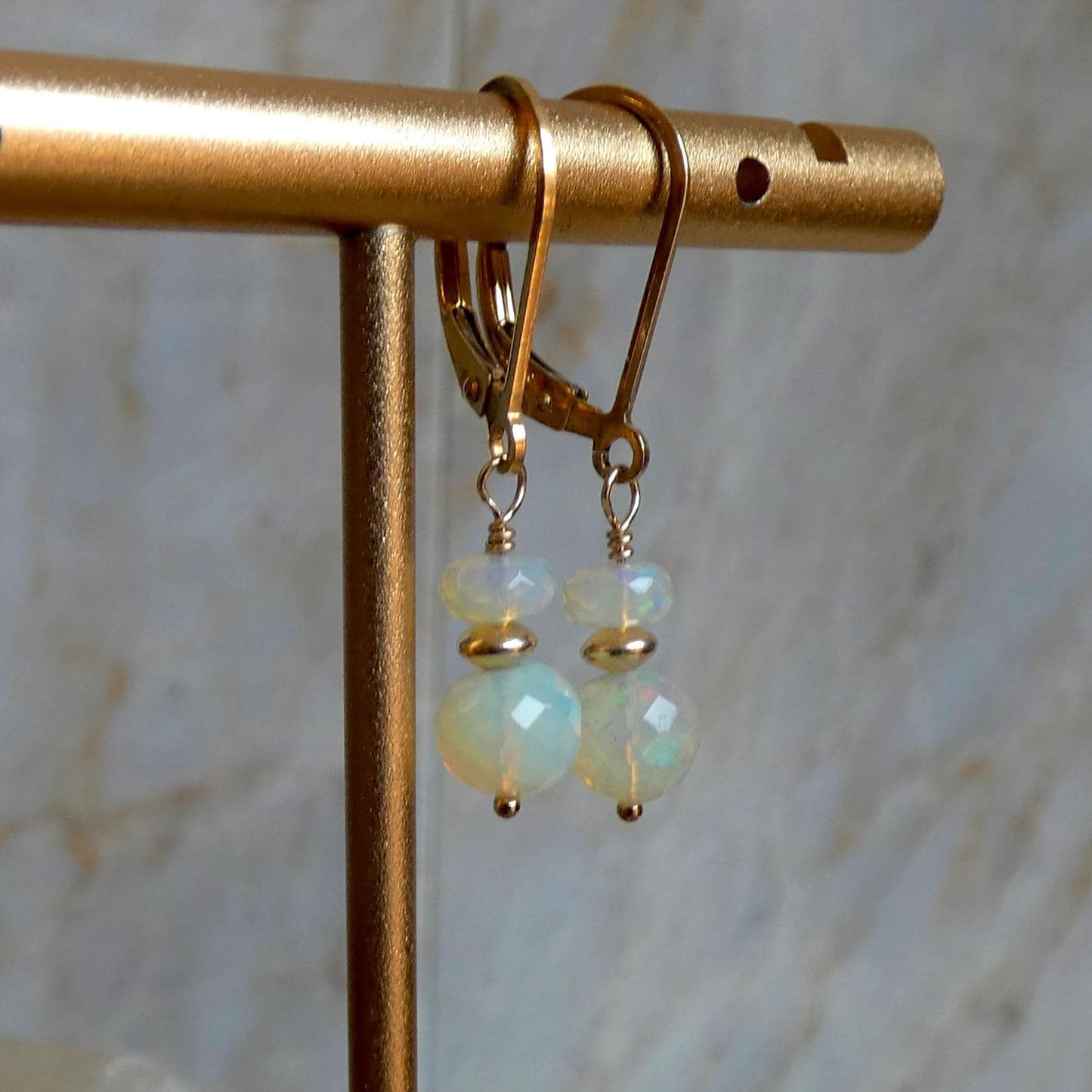 Ethiopian Opal Earrings | 14 KT Gold Filled