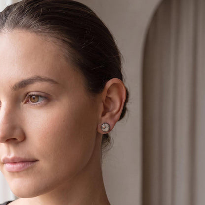 Ocean Jasper Stud Earrings | Sterling Silver