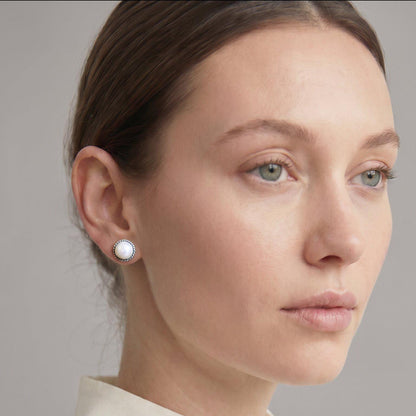 Sterling Silver Freshwater Pearl Earrings – Silversmith Boho Posts