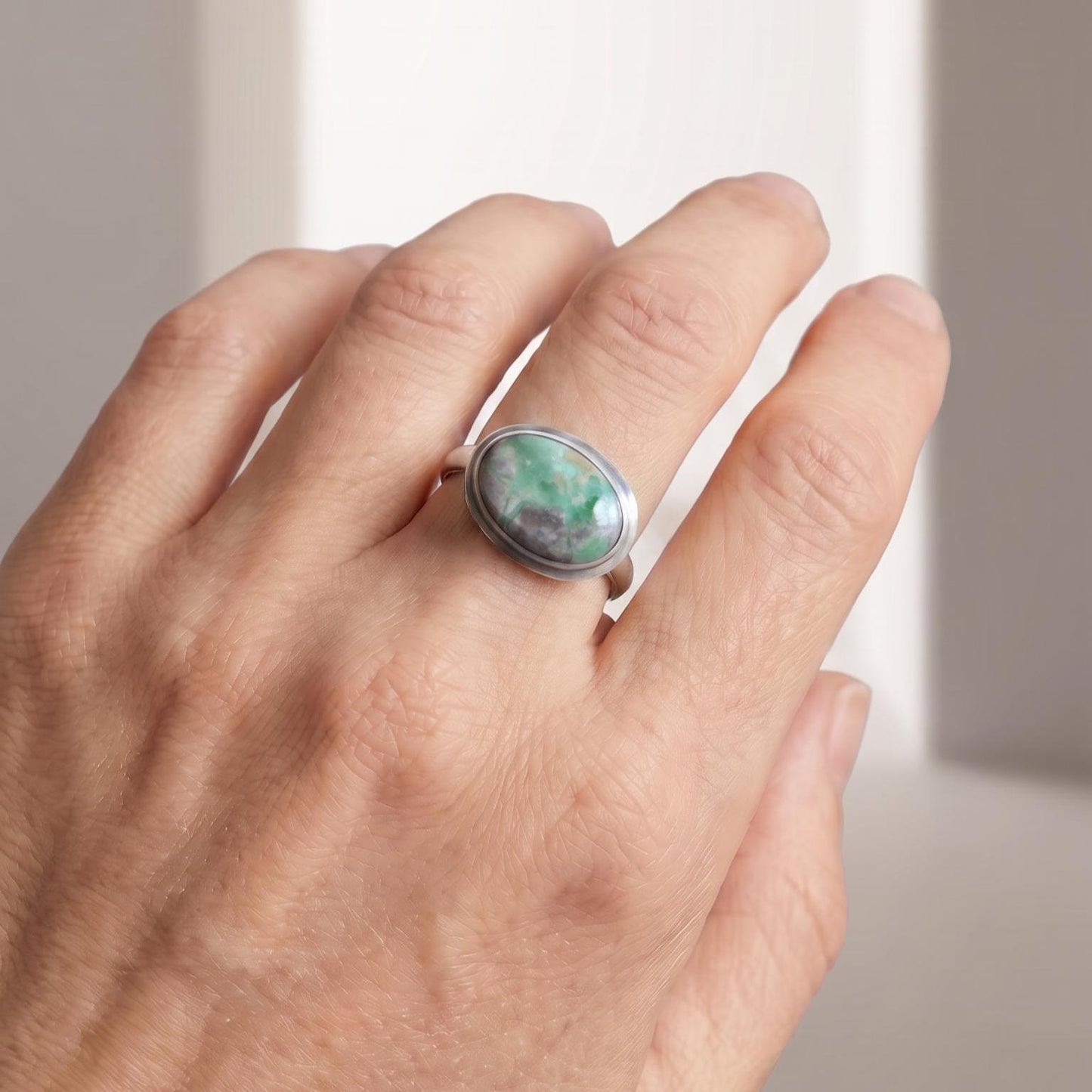 Variscite Ring - Green Variscite Ring - Sterling Silver - Choose Your Stone - OOAK