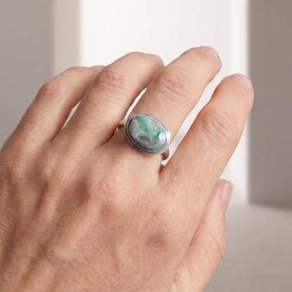 Variscite Ring - Green Variscite Ring - Sterling Silver - Choose Your Stone - OOAK